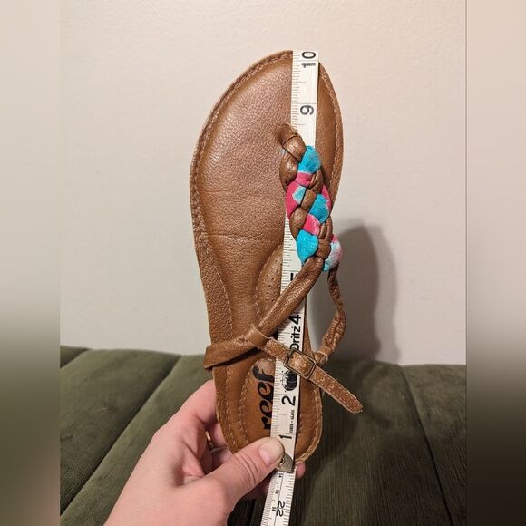 Reef Mayan Sunlight Leather Sandals - Picture 7 of 9